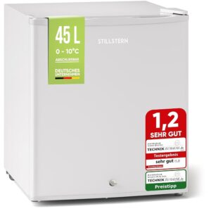 Stillstern Mini Fridge E 45 L with Automatic Defrosting, Lock, Frost Compartment, Quiet, Ideal for Kitchen, Office, Bedroom, Hotels and Small Apartments Fridge Small Mini Bar...