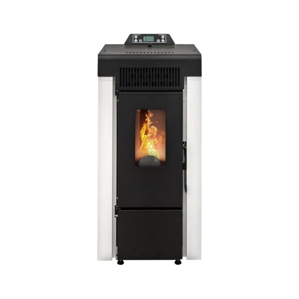 STUFE A PELLET ITALIA Niagara 9 KW WiFi Pellet Stoves Efficiency 91% Heats 80 m² Autonomy 21 Hours Programmable WiFi Control 5 Speeds and Forces White