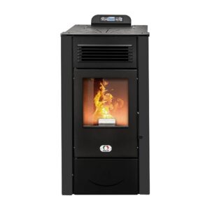 STUFE A PELLET ITALIA San Diego 14 kW WiFi Pellet Stoves Efficiency 92% Heats 130 m² Autonomy 20H WiFi Control Programmable 5 Speeds and Forces Black