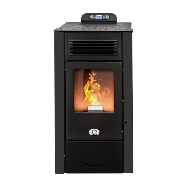 STUFE A PELLET ITALIA San Diego 14 kW WiFi Pellet Stoves Efficiency 92% Heats 130 m² Autonomy 20H WiFi Control Programmable 5 Speeds and Forces Black