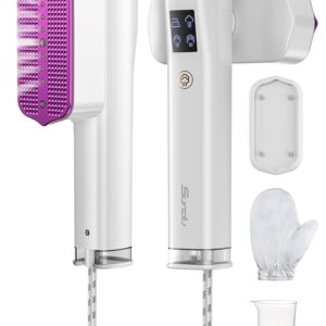 Sundu Steamer Steam Straightener, Steam Iron for Clothes, 2-in-1 Travel Iron, Steam Iron, 15s Fast Heating Steamer Travel Steamer, Portable Steamer with LED Display, 4 Ironing...