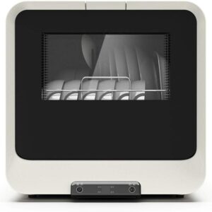 Table Dishwasher Compact 6 Place Settings, Touch the Button 360 Degrees and Spray 72° High Temperature Sterilisation Multifunctional Kitchen Sinks for Tableware/Fruit/Vegetables...