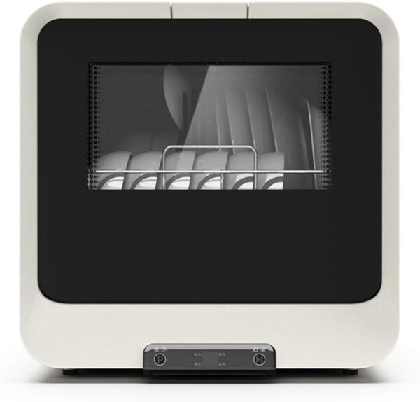 Table Dishwasher Compact 6 Place Settings, Touch the Button 360 Degrees and Spray 72° High Temperature Sterilisation Multifunctional Kitchen Sinks for Tableware/Fruit/Vegetables...