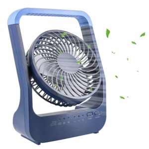 Table Fan USB 20000 mAh Mini Fan, Small Quiet 3 Speeds 180° Rotatable, Long 200 Hours Working Time, USB Desk Fan Easy to Carry for Office, Home and Outdoor Use