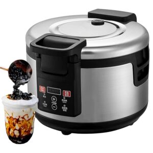 Tapioca Boba Pearl Cooker, Commercial 12L/16L/19L Fully Automatic Pearl Pot Non-Stick Sago Cooker for Boba Tea & Bubble Tea & Milk Tea Touchscreen