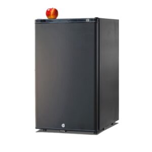 Techomey Camping Fridge, Fridge 12 V 230 V, Fridge Caravan with Lock and Reversible Door, Motorhome Fridge, Quiet Fridge for Camping, Car, Room, Black, 50 L