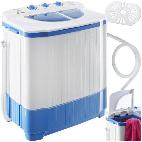 TecTake Portable Mini Washing Machine and Dryer 4,5 kg + Spin 3,5 kg