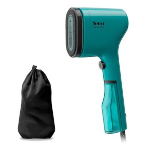 Tefal DT2024 Pure Pop Steam Brush | 1300W | 70ml Water Tank | Removes up to 99.99% of Viruses/Bacteria/Germs | Fast Heating | 20g/min Continuous Steam Release | Petrol Green/Black