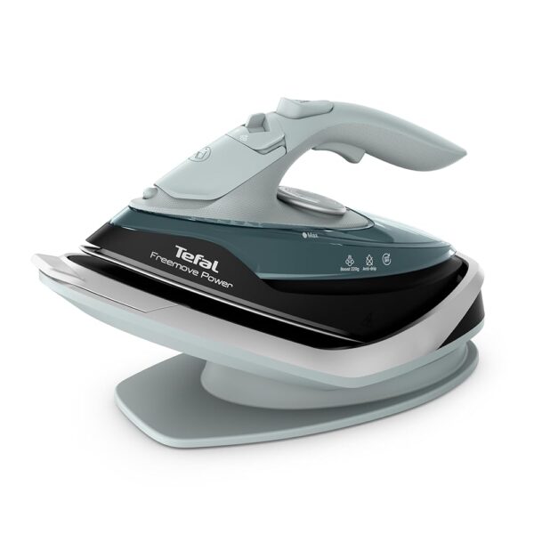 Tefal Freemove Power FV6670E0 Wireless Steam Iron, 2600 Watt, 40 g/min Steam Volume, 220 g/min Steam Boost, 250 ml Water Tank, Auto-Off, Scratch-Resistant Ceramic Soleplate,...