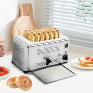 Toaster 6 Slices 3 Browning Levels 2400 W Stainless Steel Toaster Warming Function Lift Function Automatic Shut-Off for Thick Bread, Toast and Rolls, 41 x 22 x 27 cm