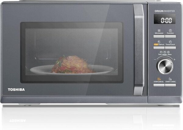 Toshiba MW3-AG25PFI(MG) Microwave Grill + Oven Function - 25L 3-in-1 Combination Device | 900W Origin Inverter | 1100W Grill | Base | Digital | 57dB Quiet | Chef Defrost |...