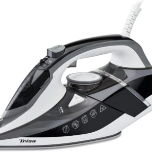 Trisa Prof. Steam i6242 Steam Iron - 2400 W, Ceramic Sole, 30 g/min Continuous Steam, 140 g/min Steam Boost, 350 ml Water Tank, Anti-Scale, Auto Shut-Off, Black