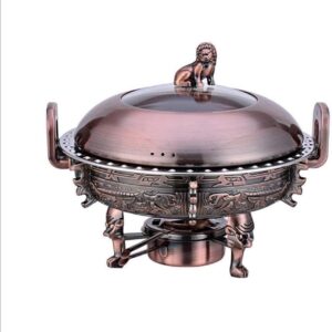 UNbit Copper Hot Pot Home/Restaurant Small Hot Pot Stainless Steel Alcohol Oven Slow Cooker Dry Kettle Portable Outdoor Alcohol Pot, A