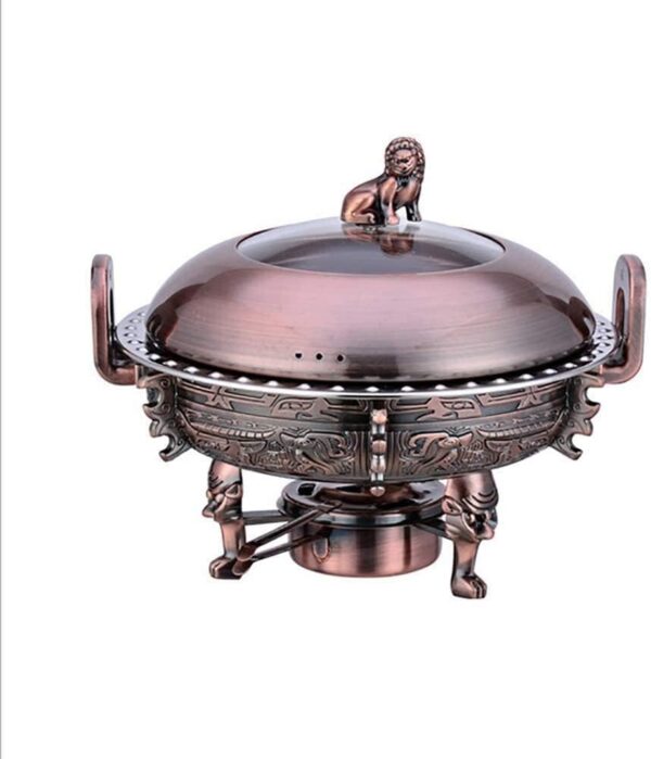 UNbit Copper Hot Pot Home/Restaurant Small Hot Pot Stainless Steel Alcohol Oven Slow Cooker Dry Kettle Portable Outdoor Alcohol Pot, A