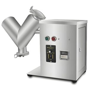 V Type Powder Mixer, Industrial Mixer, 2L Particle Mixer Granule Mixer, for Powder and Granular Materials, High Efficiency V Type Design, Food Grade Hygienic Construction