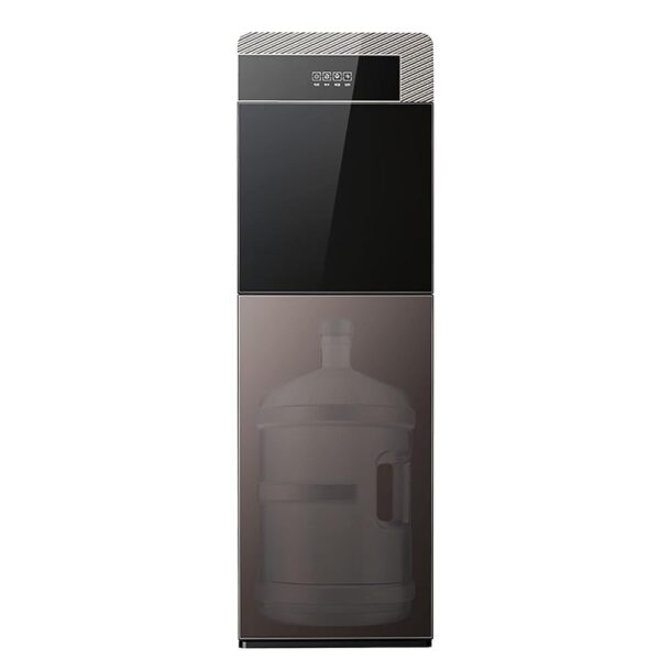 Vertical Water Dispenser for Household Hot and Cold Water, Water Cooler with Floor Loading. 304 Stainless Steel Lining. Independent Three Water Outlets. Tempered Glass Dust Door