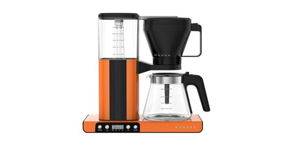 Vestel FCM9065 Golden Cup Filter Coffee Machine with Glass Jug, 1.25 L Capacity, 10 Cup Capacity, 1550 W, Keep Warm Function (Orange)