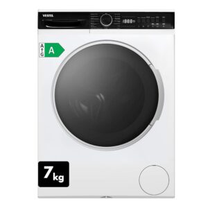 VESTEL VG-WFT2743WA Washing Machine Front Loader A / 7 kg / 1400 rpm / Adanced Inverter Motor / 15 Programmes Including 12 Minutes Short Program / AquaStop / White