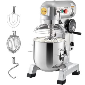 VEVOR Scheffler Food Processor 450 W Kneading Machine 11 L Food Processor, Dough Machine with 3 Speeds, Included, Dough Hook, Flat Stirrer, Wire, Commercial Stand Mixer 10Qt...