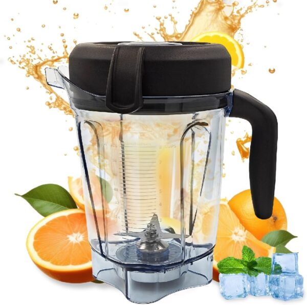 Vitamix Low Profile Container Compatible with Vitamix 5200, 750, 5000, 6300, 7500, E310 Blenders - Classic/Explorian/Commercial Series Pitcher