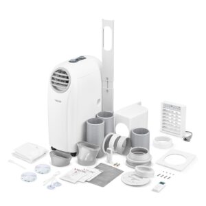 Welltec ACH1414PRO Mobile Air Conditioner, 4-in-1 Air Conditioner: Cooling, Heating, Dehumidification, Ventilation, Closed Circuit, 14,000 BTU, Max. 75 m², WiFi, Energy Class A