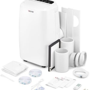 Welltec ACN16 Mobile Air Conditioner, 5-in-1 Air Conditioner: Cooling, Heating, Dehumidification, Ventilation, Air Purification, 16,000 BTU, Max. 90 m², WiFi, Rich Accessory Set