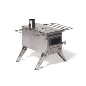 Winnerwell Nomad Medium Tent Stove | Tiny Portable Wood Burning Stove for Tents, Shelters, and Camping | 800 Cubic Inch Firebox | Precision Stainless Steel Construction |...