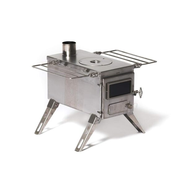 Winnerwell Nomad Medium Tent Stove | Tiny Portable Wood Burning Stove for Tents, Shelters, and Camping | 800 Cubic Inch Firebox | Precision Stainless Steel Construction |...