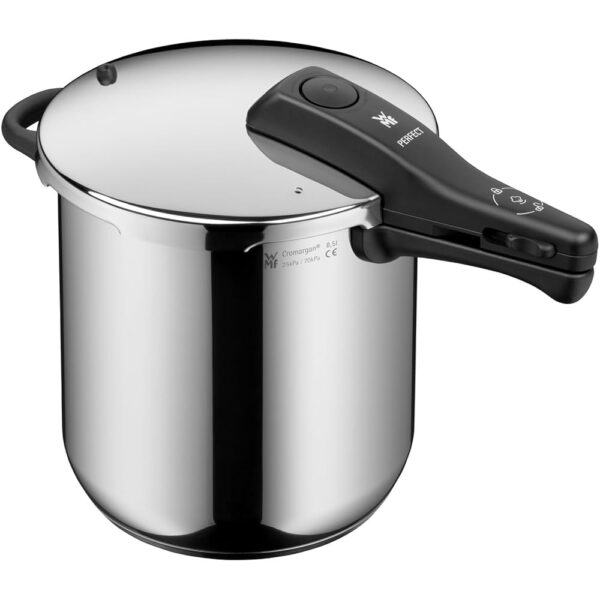 WMF Perfect One Pot Pressure Cooker Induction 8.5 L, Pressure Cooker, Large Cooking Signal, 2 Cooking Levels, Removable Lid Handle, Cromargan Stainless Steel