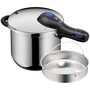 WMF Perfect Plus One Pot Pressure Cooker Induction 6.5 L with Insert, Flame Protection Pressure Cooker Large Cooking Signal, 2 Cooking Levels, Removable Lid Handle