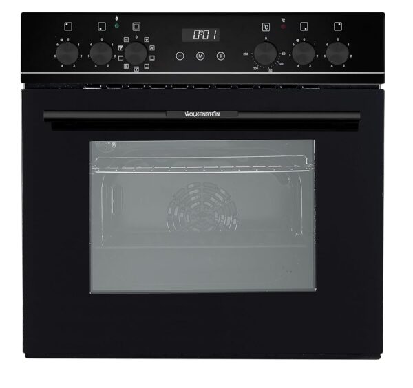 Wolkenstein WMOC 90 Built-In Cooker Set, XL Cooking Chamber, 66 Litres, 8 Oven Functions, Energy Efficiency Class A, 2-Circle and Roasting Zone, Display and Timer, Grill, 8400 W