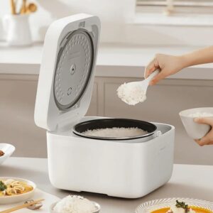 Xiaomi Smart Multifunctional Rice Cooker, Japanese Electric Rice Cooker, 4L, White Rice Cooker, 10 in 1 with 24 Hour Timer, Includes Spoon and Measuring Cup