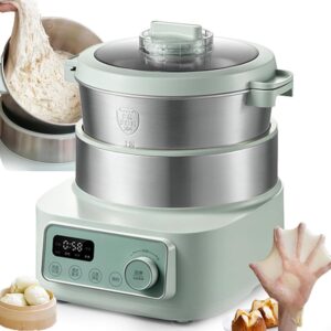 XNZJHPP 5 Litre Dough Kneading Machine with Fermentation Function, Stainless Steel Electric Dough Mixer, 15 Minutes Fast Kneading, 24-Hour Smart Appointment, for Most Home Chefs...
