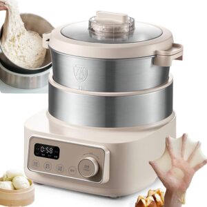 XNZJHPP 5 Litre Dough Kneading Machine with Fermentation Function, Stainless Steel Electric Dough Mixer, 15 Minutes Fast Kneading, 24-Hour Smart Appointment, for Most Home Chefs...