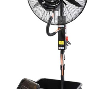 YCNLYSSR Industrielle Standventilatoren, kommerzieller Lüfterdrehzahlregler, Hochleistungs-Standventilator mit leistungsstarkem und leisem oszillierendem Metallständer, schwarz