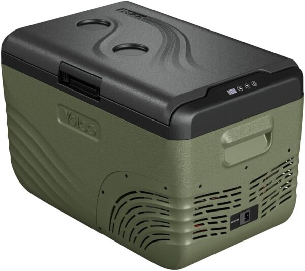 Yolco NX30 GREEN Electric Compressor Cool Box, App Control via Bluetooth, 12/24 V and 230 V, with USB Connection for Car, Truck, Boat, 28 Litres