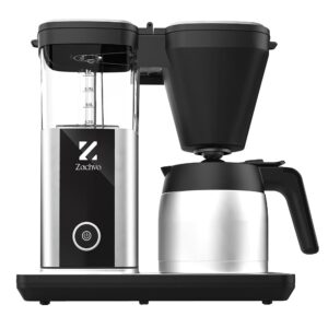 ZACHVO Filter Coffee Machine with 1.25 L Thermos Flask, 4.5 Min. Quick Brewing, 92°C PID Temperature Control, 30s Drip Stop, Reusable Filter, Automatic Cleaning, Stainless Steel...