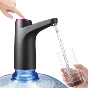 ZHITING Water Bottle Pump, 5 Gallon USB Charging Automatic Drinking Water Pump, Water Dispenser 5 Gallon Water Pump for Home Office Kitchen Camping, Made of Acrylonitrile Butadiene