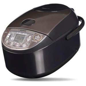 ZOJIRUSHI Premium Rice Cooker NL-GAQ10 - 1.0 Litre - with Keep Warm Function - Includes Measuring Cup, Rice Spoon and Steamer Insert - With European Power Cord