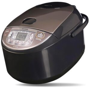 ZOJIRUSHI Premium Rice Cooker NL-GAQ18 - 1.8 Litres (10 Cups) - with Keep Warm Function - Includes Measuring Cup, Rice Spoon and Steamer Insert - With European Power Cord