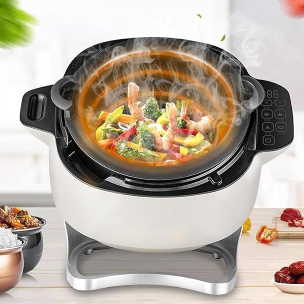 ZXSYYDS Intelligent Automatic Cooking Machine, Multifunctional Kitchen Robot, Commercial Food Processor with Smart Touch Screen, 360° Rotation and 3D All-Round Heating, for...